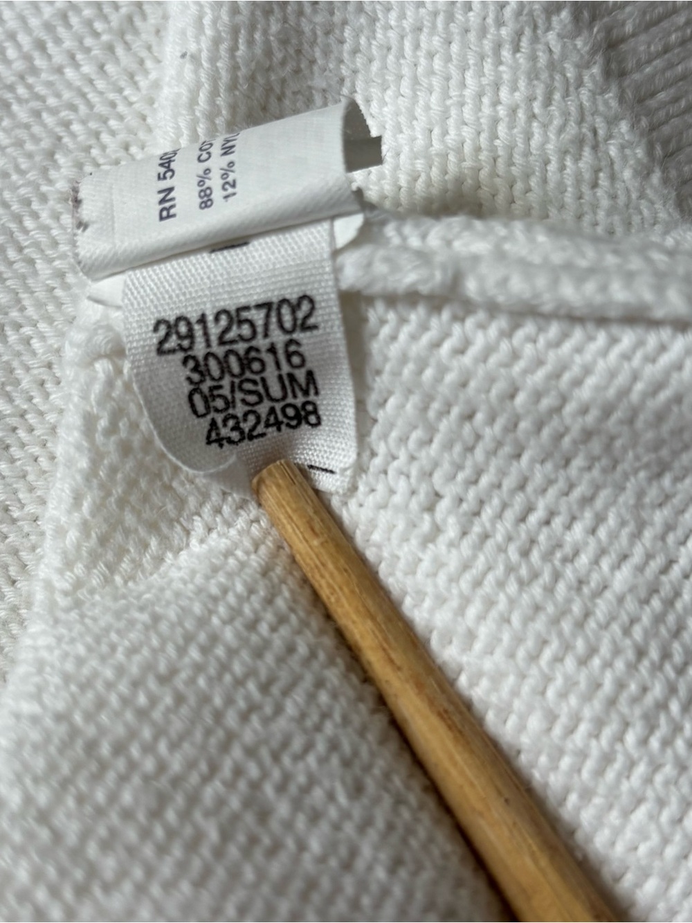 Vintage Y2K GAP Women's White Knit Zip Up Hoodie Sweater L Beachy Coastal - Picture 15 of 16